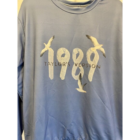 1989 Taylor’s Version Crewneck Sweatshirt Small Taylor Swift Baby Blue Seagulls - Picture 3 of 6